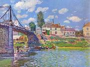 Alfred Sisley Bridge at Villeneuve-la-Garenne France oil painting artist